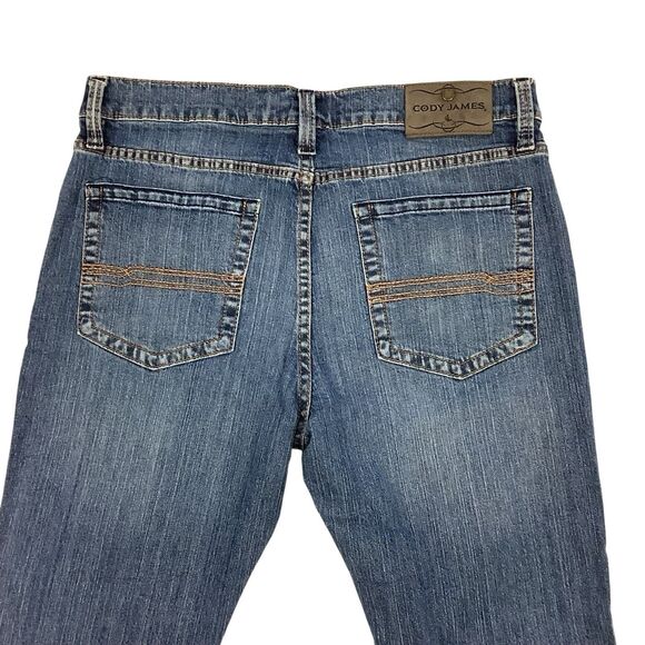 Cody James Jeans Mens 36X30 Fit 34X28 Blue Clovehitch Straight Mid Wash Cowboy - Picture 4 of 15